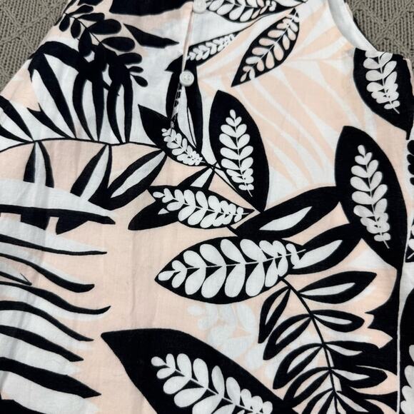 Janie & Jack Floral Sleeveless Dress in Black, Blush and Cream Leaf Pattern ~ 4 - Picture 15 of 15